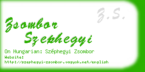 zsombor szephegyi business card