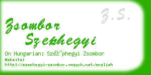 zsombor szephegyi business card